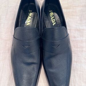 Prada Men’s  Loafer Size 11 Black Saffiano Leather New, never worn